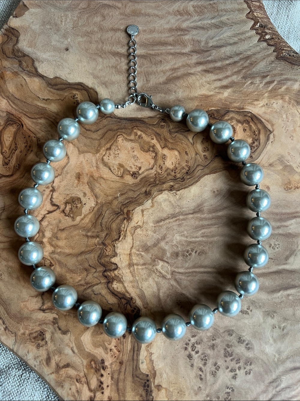 Charter Club Silver Pearl Choker Necklace